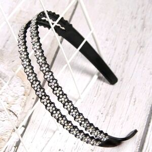 ✨3 FOR $28✨🆕 FLORAL RHINESTONE DOUBLE HEADBAND